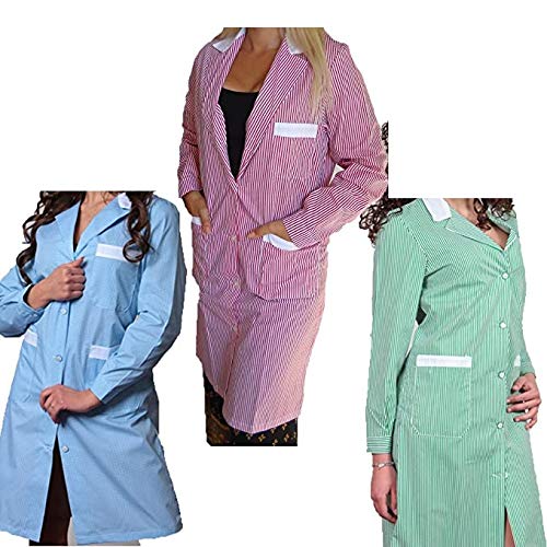 Camice donna maestra scuola rigo cotone asilo