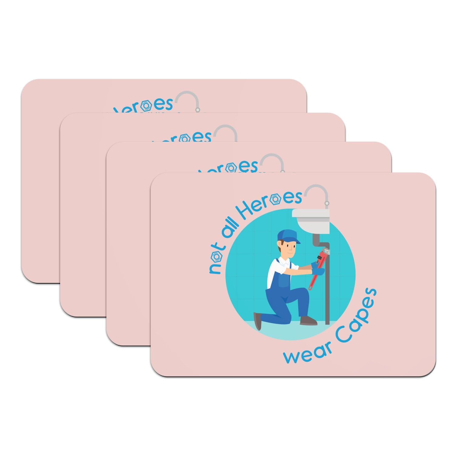 Sets de table rose pour repas de famille True Heroes grand format