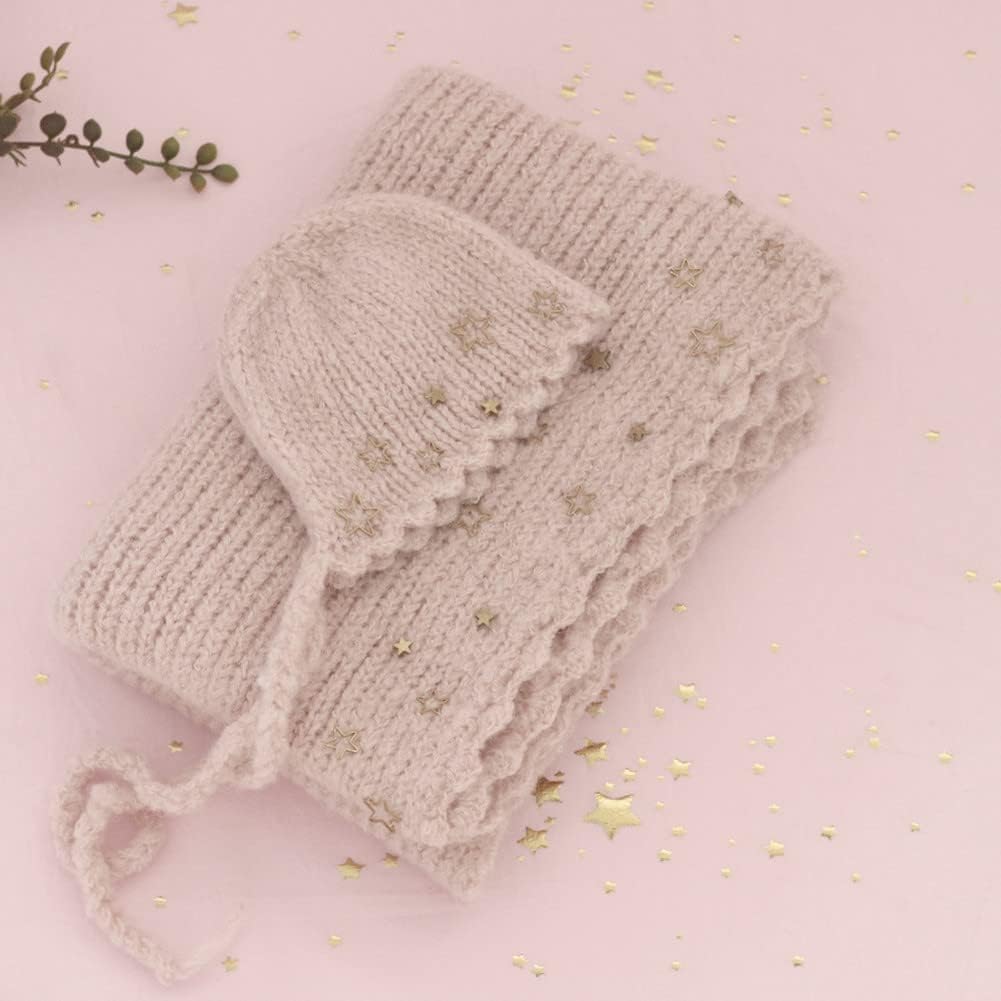 Newborn Baby Photography Props Outfits Hat Long Ripple Wrap Set for Boys Girls Photography Photoshoot Photos - Image 8