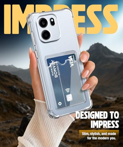 Image of WOW IMAGINE Transparent Back Case for 1+ OnePlus Nord CE 6 5G | Flexible Slim Card Pockets Wallet | 360 Camera Protection TPU | Soft Silicone Mobile Cover - Transparent