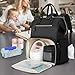 Breast Pump Backpack Compatible with Spectra S1, S2, Medela and Cooler Bag, Breast Pump Bag with Laptop Sleeve, Breast Pump Carrying Diaper Bag for Working Moms, Black