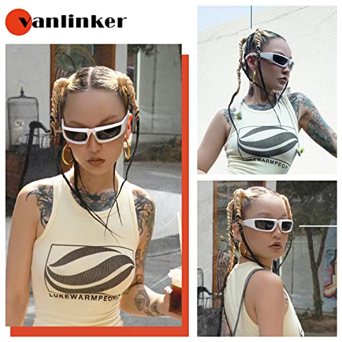 VANLINKER Thick Wrap Around Sunglasses for Women Men Y2k Futuristic Fashion Eyeglasses VL96973