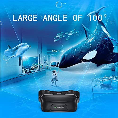 Vr Shinecon Original 6.0 Vr Headset Version Virtual Reality Glasses Stereo Headphones 3D Glasses Headset Helmets Support 4.7-6.53 Inch Large Screen Smartphone (With Controller Sc-B01) #TOP4
