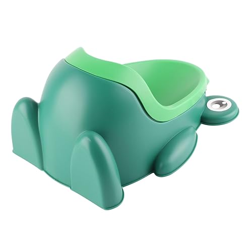 Miniatura 8 de Urinarios de entrenamiento para ir al baño, linda forma de rana con divertido molino de viento para apuntar para niños (tipo A)