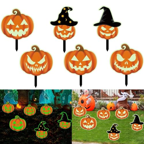 Décoration de jardin phosphorescente Halloween étanche pour allée extérieure - 6