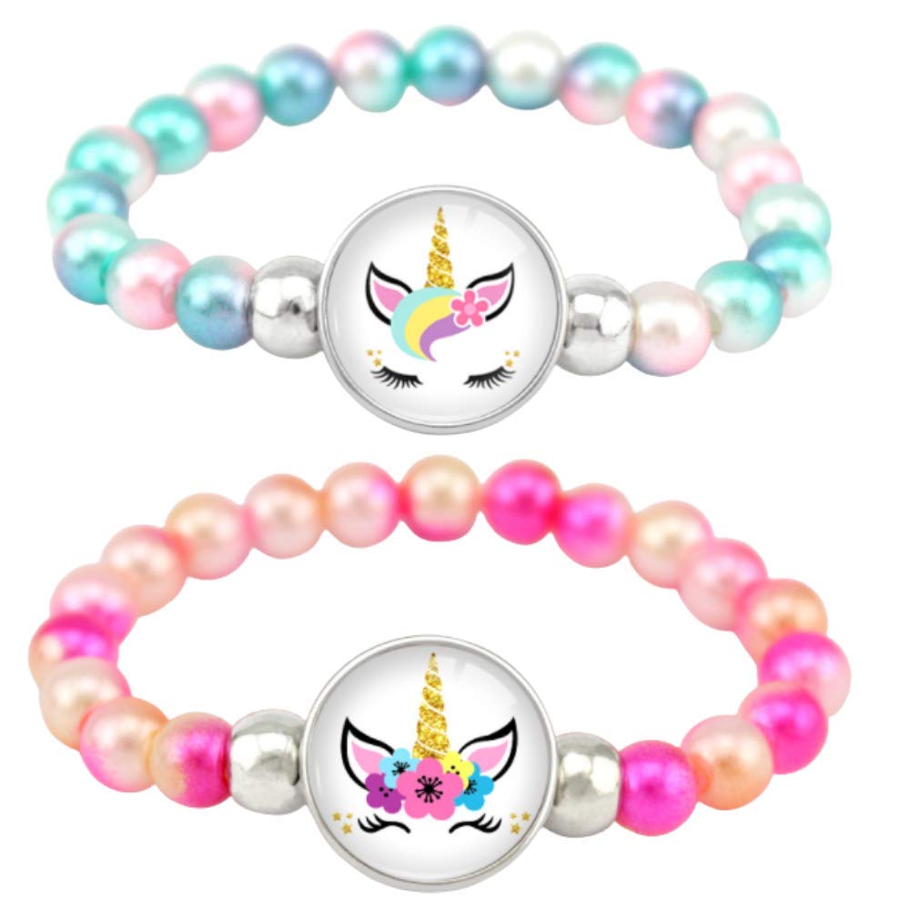 ORGANICALLY YOUTHFUL 2 PCS Unicorn Bracelets for Girls, Beaded Bubble Bracelet Pack for Kids, Unicorns Theme Birthday Party Favors and Friendship Bracelet for Teen Girls (B08PTN29TF) Amazon Price History, Amazon Price Tracker