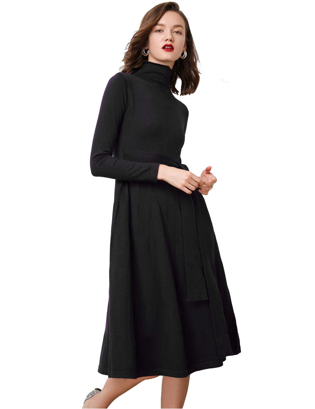 Cashmere Sweater Dress Long Maxi Turtleneck Flowy Pleated Dresses Belt | Desertcart Dominica Cashmere Sweater Dress Long Maxi Turtleneck Flowy Pleated Dresses Belt | Desertcart Dominica