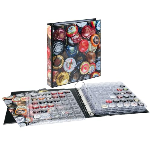 Álbum para 210 cápsulas de champán LINDNER Das Original con tapas acolchadas 2