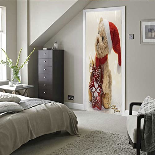 Poster de porte Noël 3D pour une ambiance chaleureuse