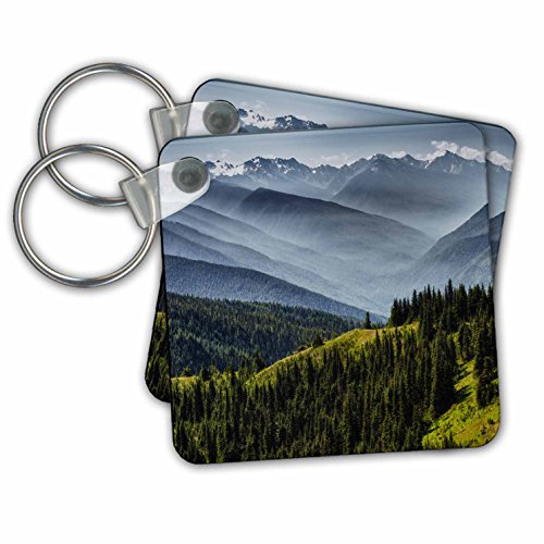 Porte-clés Olympic Range brume montagne Washington 6 cm