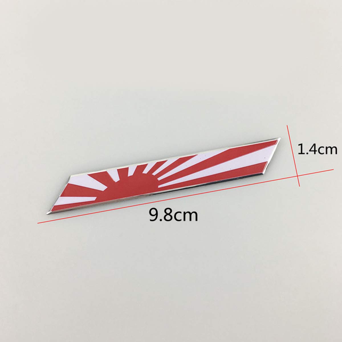 JINTORA Adesivo per auto - Bandiera di guerra del Giappone - 140x99 mm - JDM - Die cut - Auto - finestra - laptop - Tuning - rosso