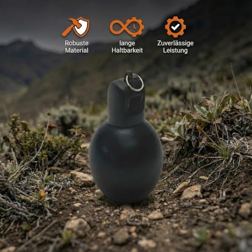 BEST SPORTING Handpfeife für den Sportunterricht – Hygienische Handbedienung & kräftiger Pfiff durch PVC-Blasebalg – Schwarze Trillerpfeife