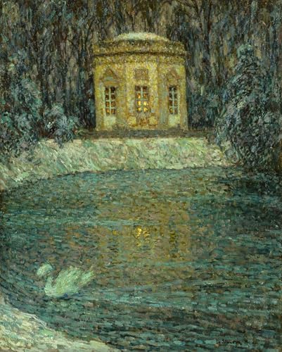 Cuadro il Padiglione della musica sotto la neve de Henri Eugene Le Sidaner 60x90cm