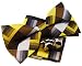 Vintage Geometric Pattern Woven Pre-tied Bow Tie (5") w/ Pocket Square & Cufflinks Gift Set