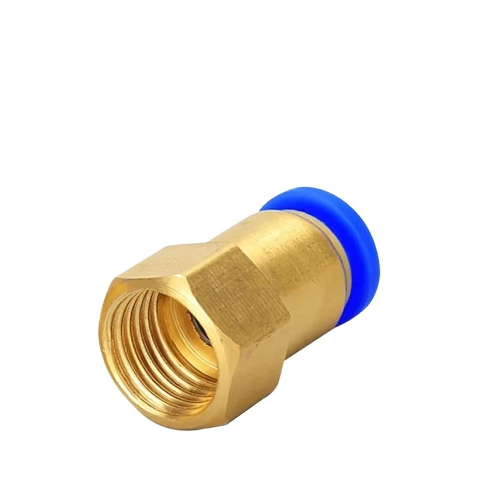PCF Pneumatic Connector 4 6 8 10 12mm Hose Tube 1/8" 3/8" 1/2" 1/4" Thread Brass Quick Pipe Joint Fitting 10Pcs(PCF4-01)