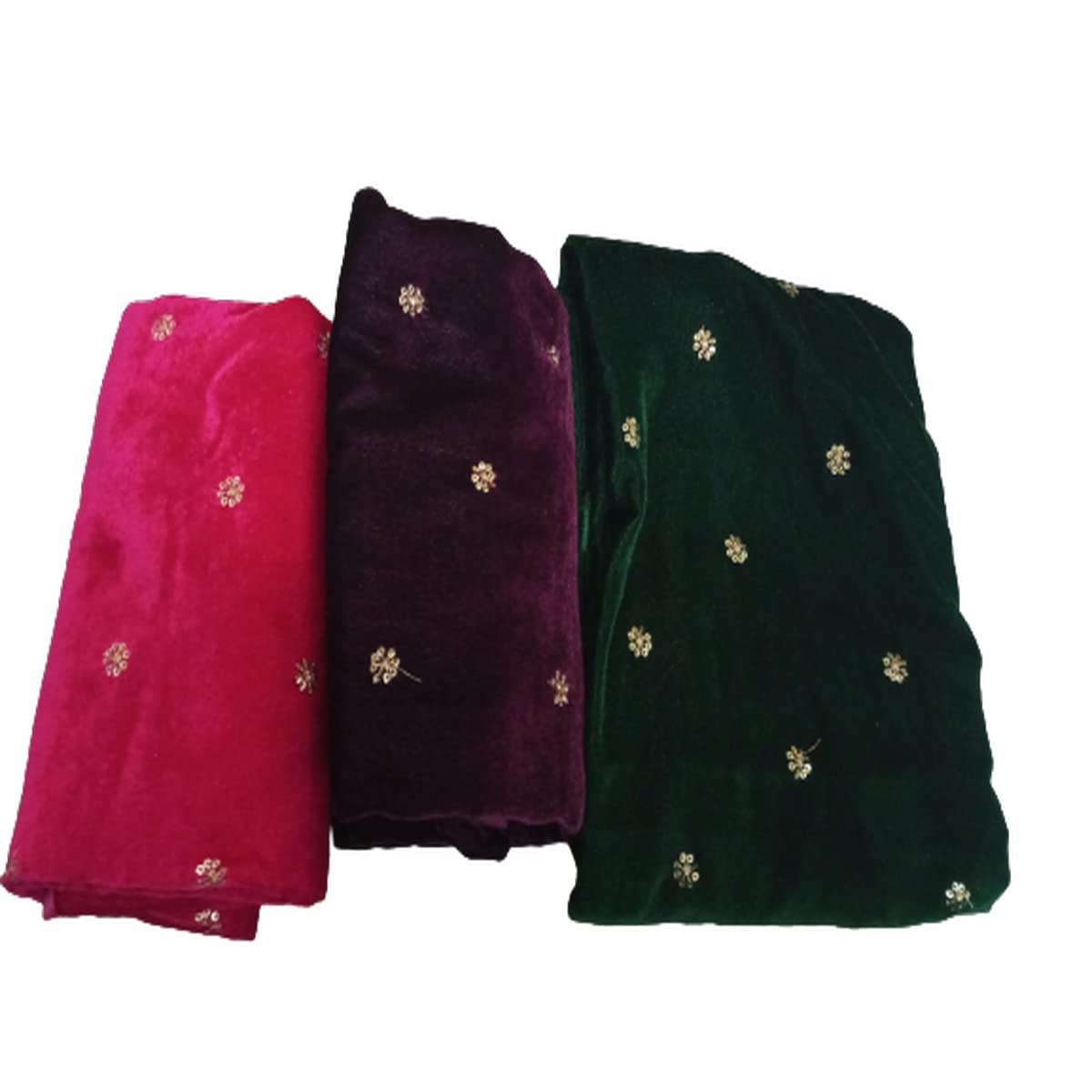 Women/girls unisex ethnic unstitched brocade Velvet with golden jacquard work solid fabric/cloth/dress material for blouse_DES_AFB_VELVETT0129-image-30