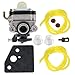 AISEN Carburetor for Craftsman 4 Cycle Mini Tiller 316.292711 Fuel Line Filter Primer Bulb Carb Gasket