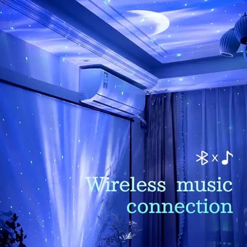 Lampada proiettore Galaxy, con altoparlante Bluetooth RGB con telecomando, luce notturna portatile USB per decorare la casa e l'atmosfera della stanza degli adulti