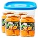 4x Berni Pesche Sciroppate Conserva Condimento per Dessert e Yogurt 4 Vasetti da 700g ognuno + Contenitore per Alimenti