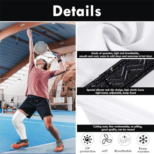 Leg Sleeves Compression Long Knee Sleeve UV Protect for Men Women Sport Basketball Football2