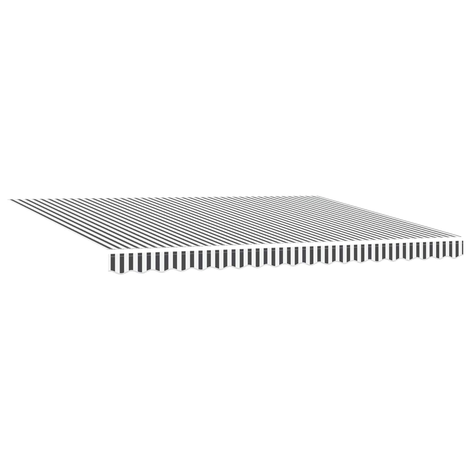 Store auvent banne rétractable motorisé en Polyester PU Anthracite et Blanc 5 x 3,5 m, Brise Vue, Pare Soleil, Ombre Pluie Vent pour terrasse Balcon Jardin Patio