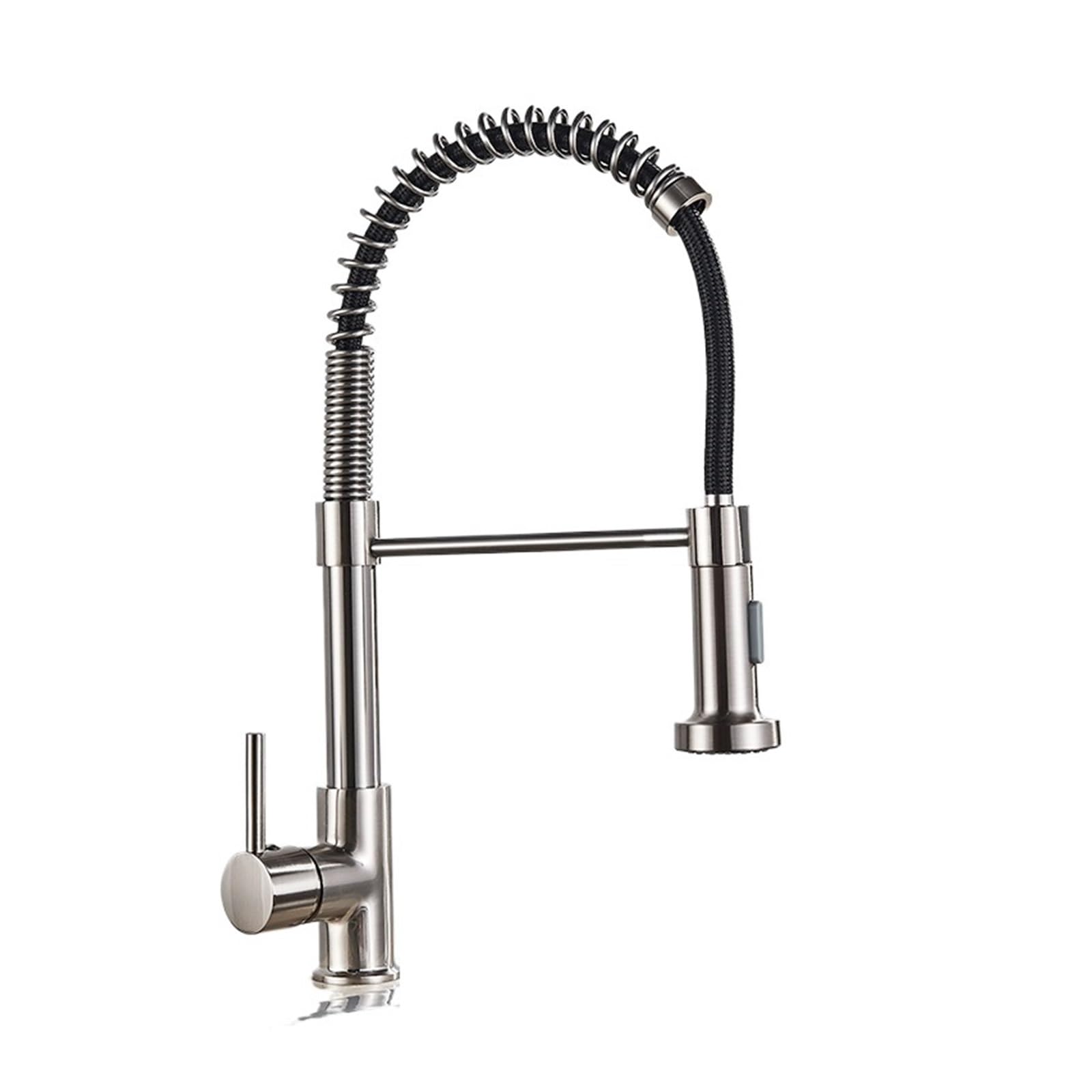 FCXWEVR 360° Rotating Kitchen FaucetDeckMounted Mixer Tap with Sprayer Nozzle Brushed Black Finish Cold Water Sink Faucet for Bathroom & Kitchen Use