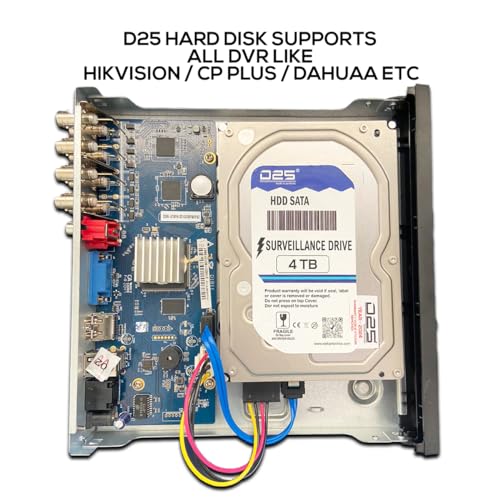 Image of D25 Blue Sata Video 500GB Hard Disk for PRAMA 4 Channel / 8 Channel / 16 Channel / 32 Channel HD DVR | 500-GB Surveillance Hard Disk Drive for CCTV Camera DVR (500 GB Hard Disk)