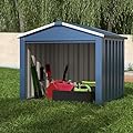 SUXXAN Metal Outdoor Small Storage Shed 3FT x 3FT, Steel Utility Tool Shed Storage House, Metal Sheds Outdoor Storage for Backyard Garden Patio Lawn,Blue