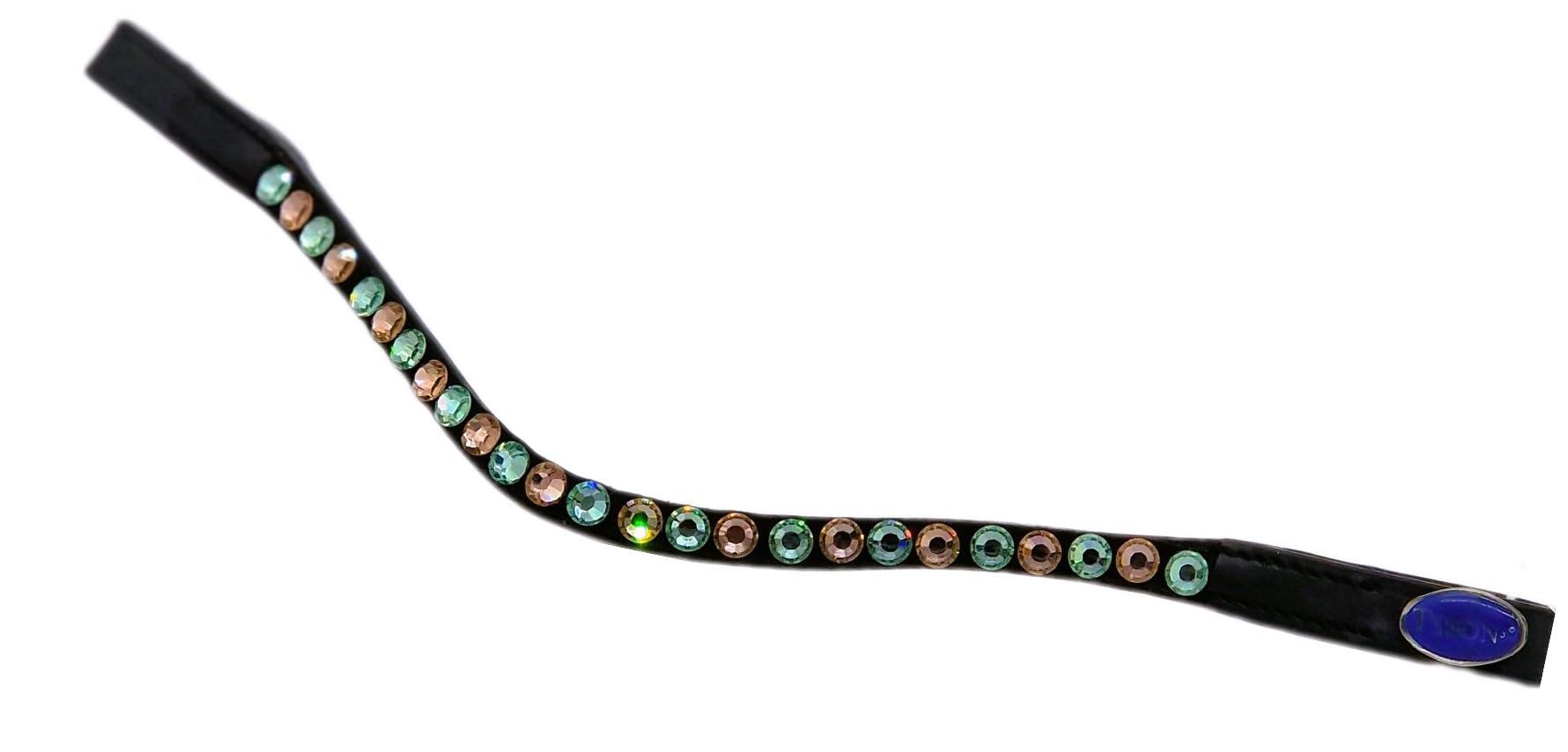 Stirnriemen Estelle Swarowski Strass Stirnband Mint Rosegold Altrosa Mini Shetty Shetty Minipony Falabella Tysons Leder Stirnband (Minishetty)