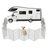 Conka Pets - Caravan Dog Fence - Outdoor Play Pen for Caravan, Motorhome, Tent - Portable Pen for Dogs, 10cm x 12cm Mesh Stops Dogs from Jumping - Foldable - Covers 4ft/1.2 Metre Area