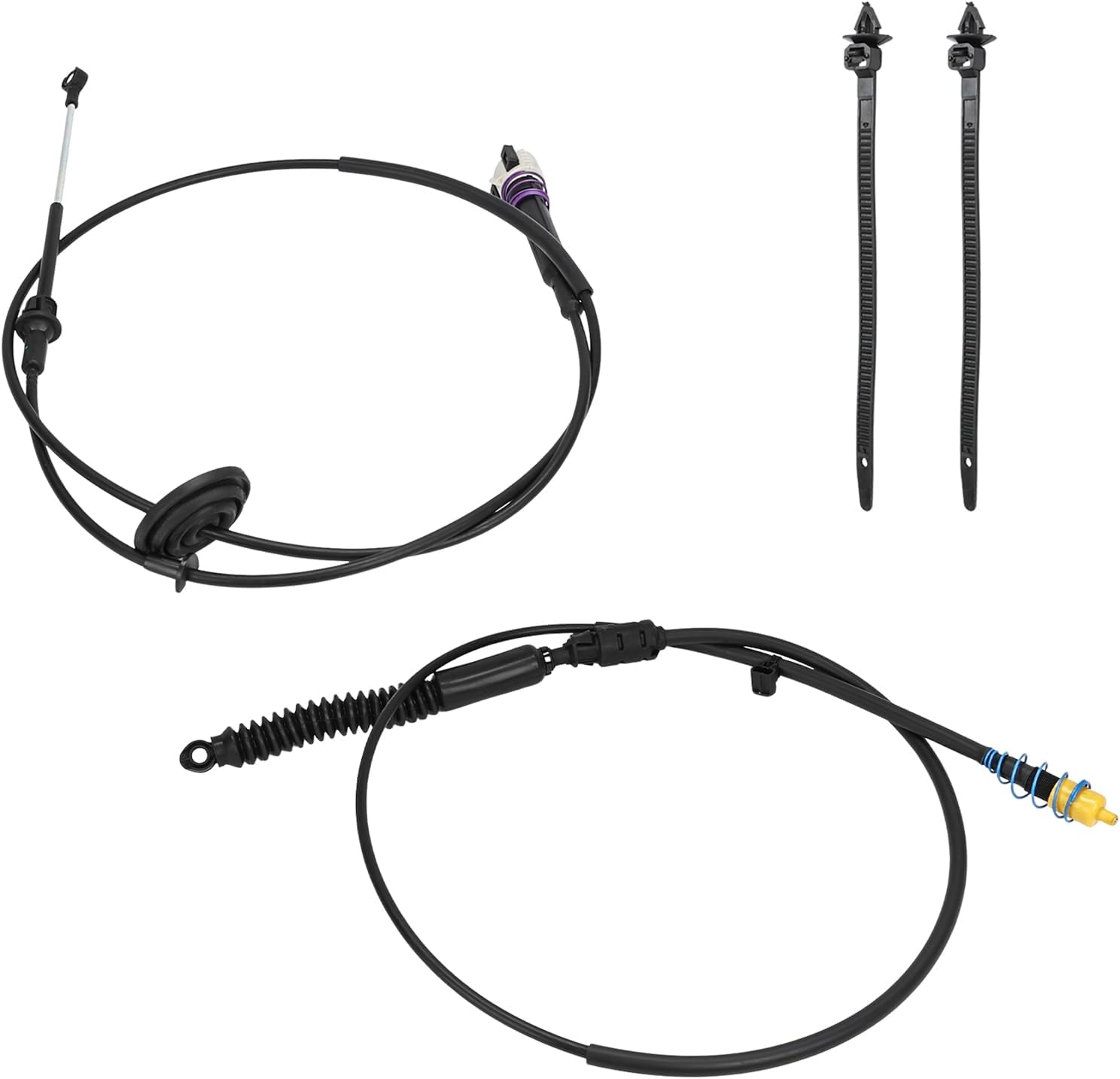 Gear Shifter Cable Replacement for 12477640 Compatible with Chevy Silverado GMC Sierra 1500 2500 3500 Classic 1999-2007 Automatic Transmission Gearshift Control Cable 2 PCS