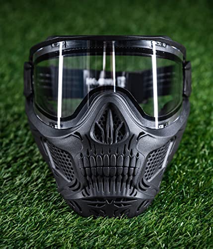 image for HK Army HSTL Skull Goggle Paintball Airsoft Mask - Black w/Clear Therm