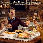 Smart Food Warming Tray | 11-Temp Control, 9H Timer, Child-Safe​​​​. Perfect for Holiday Dinners & Global Parties – Keep Dishes Warm with Energy-Saving Safety​​(White) - Image 2