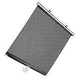 FUTUREORYY Fenster Sonnenschutz Rollos mit Saugnapf Verdunkelungsrollo ohne Bohren UV Schutz Blickdichter PVC Fensterrollo für Küche und Balkon Einfach Anzubringen Schattenspendend und