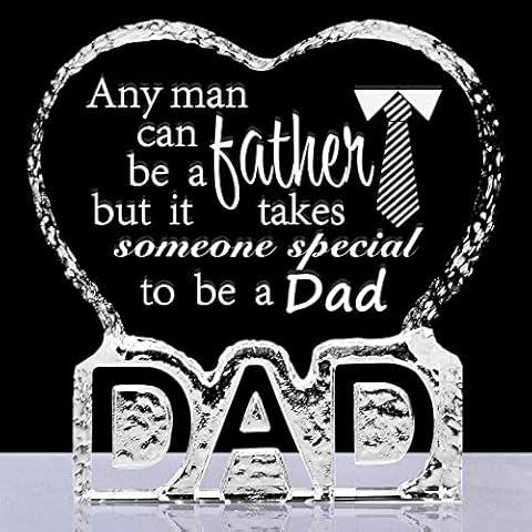 Gifts for Dad Grandpa Seniors Husband from Daughter Son Wife Kids, Laser Engraved Crystal Happy Birthday Gifts for Dad Stepdad, Best Dad Ever Gifts for Christmas Fathers Day Cover