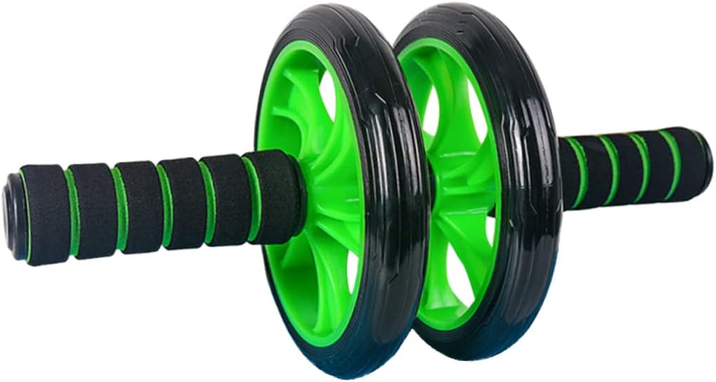 Wheels Ab Roller Wheel with Non Slip Handles Yoga Mat for Fitness Training Durable Exercise Roller for Core Strength Green Abdominal Workout Tool