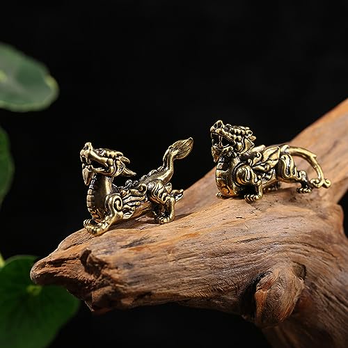 Estatua Feng Shui Dragón PiXiu 2 Piezas miniatura 3