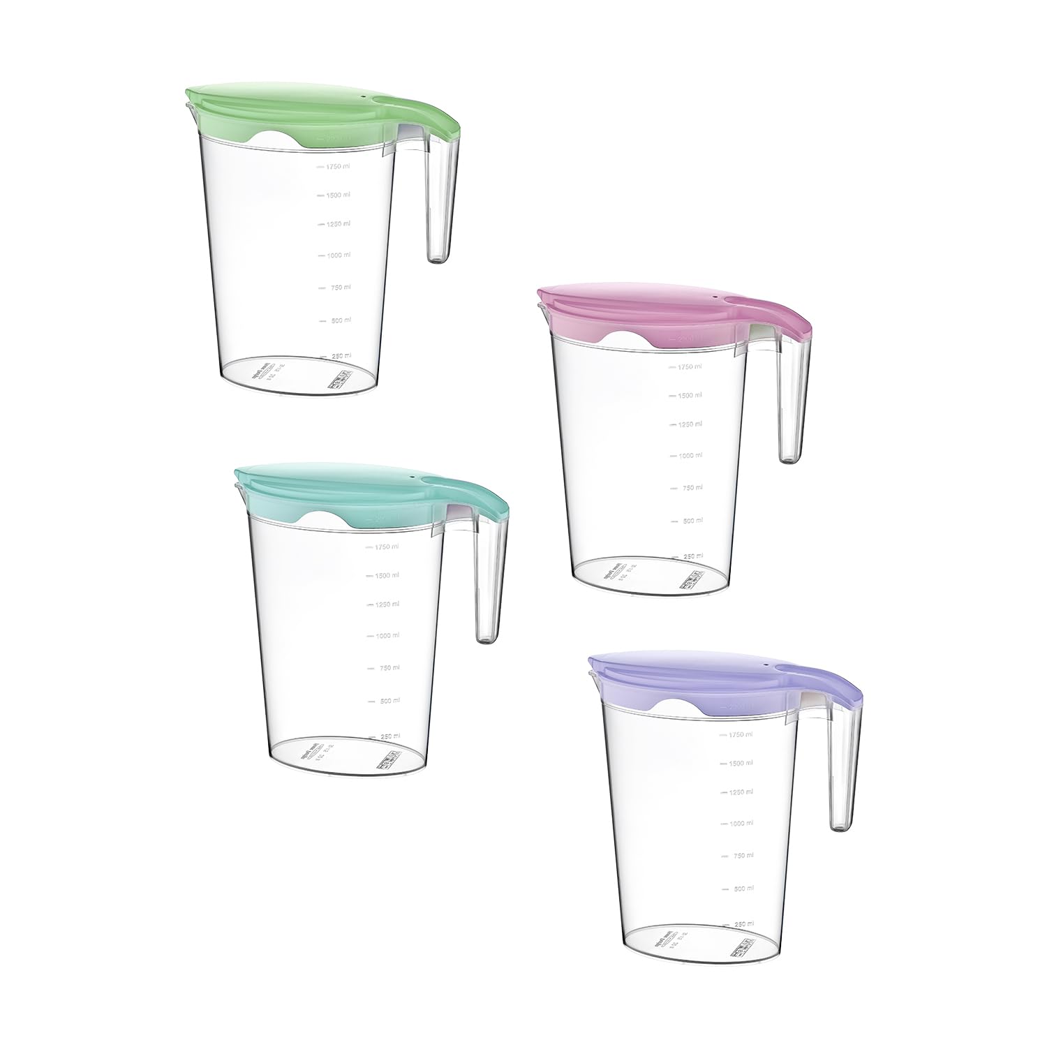 2 Liter Water Pitcher Plastic (Set Of 3) Pitcher with Lid Juice Water Jug Iced Tea Pitcher for Hot Cold Drinks Lemon Juice