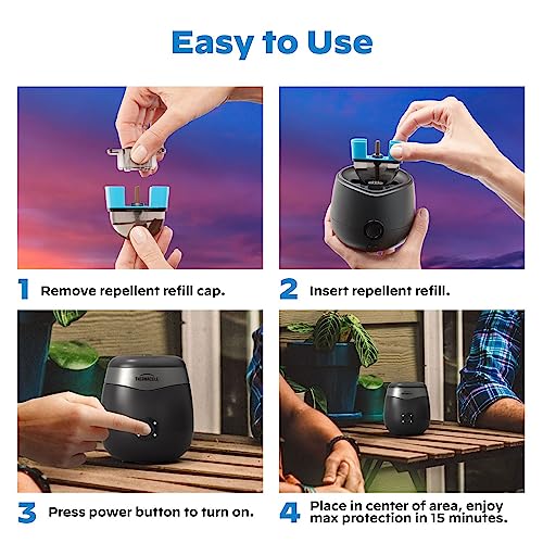 Thermacell-Mosquito-Repellent-E-Series-Rechargeable-Repeller-with-20-Mosquito-Protection-Zone-Includes-12-Hr-Repellent-Refill-No-Spray-Flame-or-Scent-DEET-Free-Bug-Spray-Alternative
