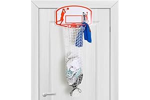 Bundaloo Basketball Laundry Hamper: 2-in-1 Fun for Boys and Girls Rooms