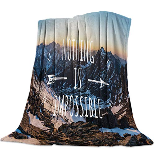 FGVBWE4R Impresión 3D Mountain Adventure Nature Manta Manta de Lana Suave TV/Sofá/Ropa de Cama Sábana de Invierno, 100x125cm Cover