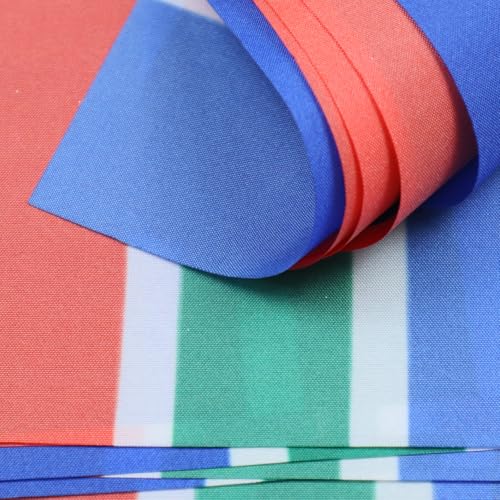 Image of AZ FLAG South Africa 6 meters BUNTING Flag 20 flags 9'' x 6'' - South African STRING flags 15 x 21 cm