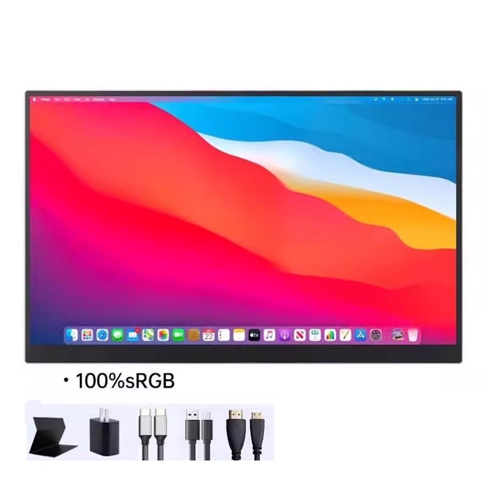 Monitor portatile for videogiochi, audio e video, risoluzione Full HD 1080P, da 15,6 pollici, con schermo di espansione multifunzione Monitor per Smart Working
