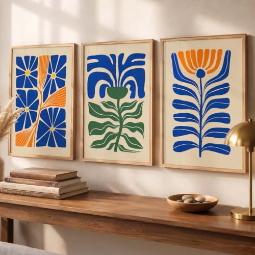 Image of kotart Boho Art Home Decoration Paintings With Frame For Living Room Bed Room Hotel Wall Decor Digital Reprint Set of 3 (13X17 inch)