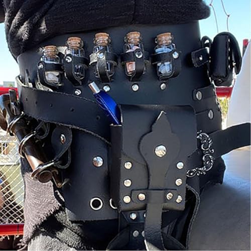 Cinturón de corsé de medieval ajustable con bolsa integrada para cosplay 6