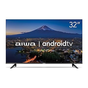 Smart TV Aiwa 32”, Android, HD, Borda Ultrafina, HDR10, Dolby Áudio - AWS-TV-32-BL-02-A