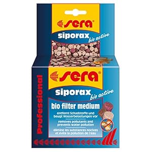 Sera siporax Bio Active la Nueva Tipo de Agua Tratamiento, Reduce ya Después de 24h amonio, nitritos y Nitrato & es un Filtro de Alto Rendimiento Medium (Incluso Limpiar Tabla Forma)