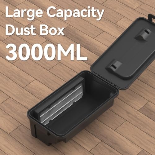 Mini Saugroboter 9000Pa mit Wischfunktion, 3-in-1 Staubsauger Roboter für Auto Haushalt Teppich, ultraflach 7,2 cm mit Fernbedienung, 2000mAh 100 Min Laufzeit, Anti-Sturz & Hindernisvermeidung, grau