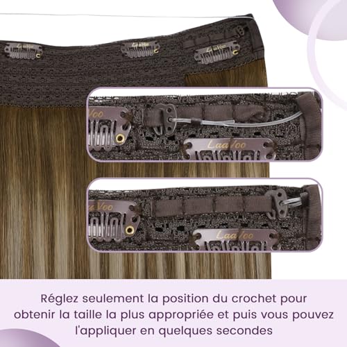 Extension Fil Invisible Cheveux Naturel 80g Volume Ajustable