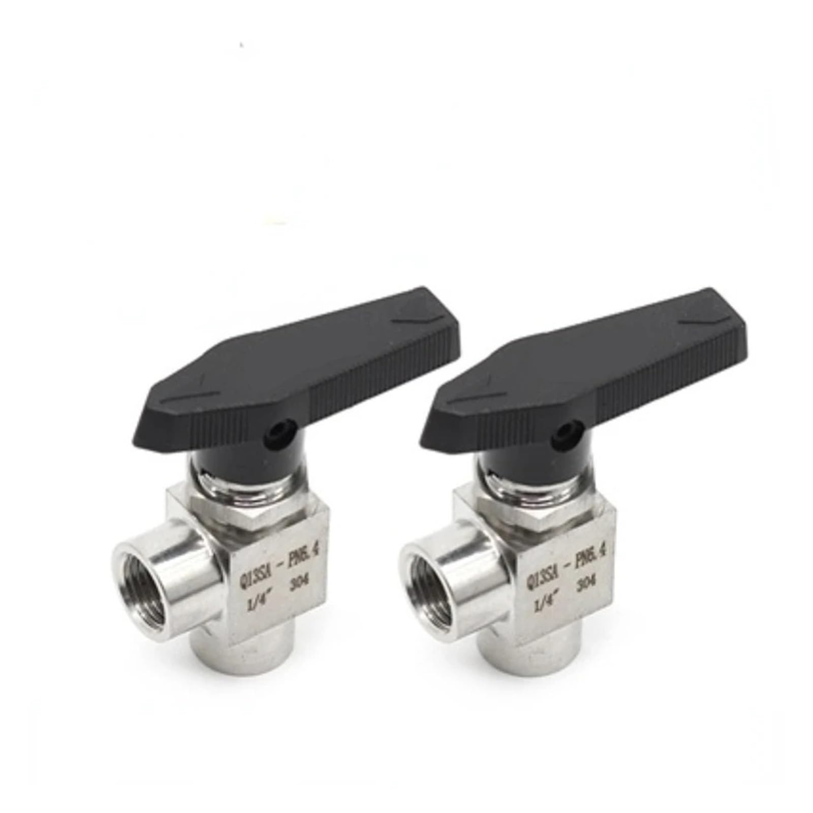 Válvula de bola de ángulo recto de 1/8", 1/4", 3/8" y 1/2" con rosca hembra G de acero inoxidable 304 de alta presión.(DN 15)